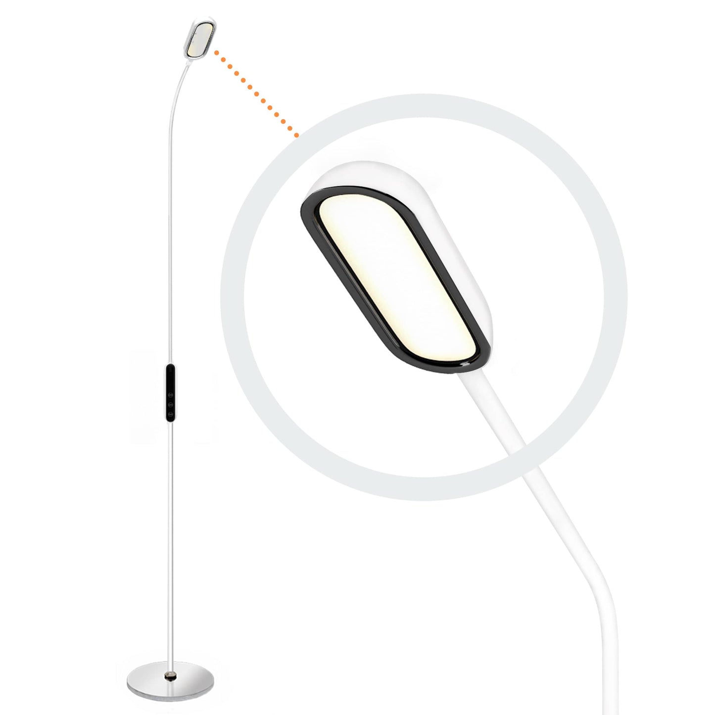 LED Floor Lamp With Flexible Gooseneck