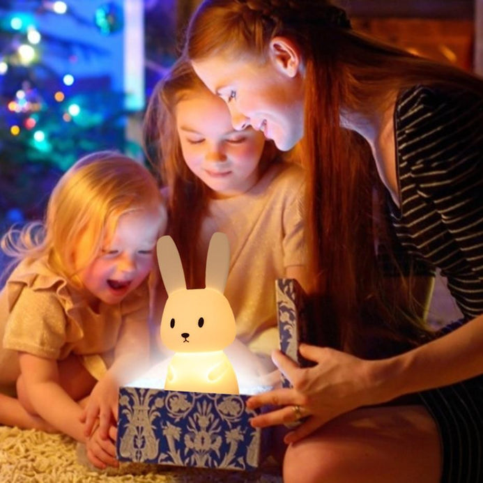 One Fire Night Light for Kids Bunny Cute Lamp,16 Colors Cute Night Light  Kids Night Light,Rechargeable Baby Night Light Toddler Night Light for