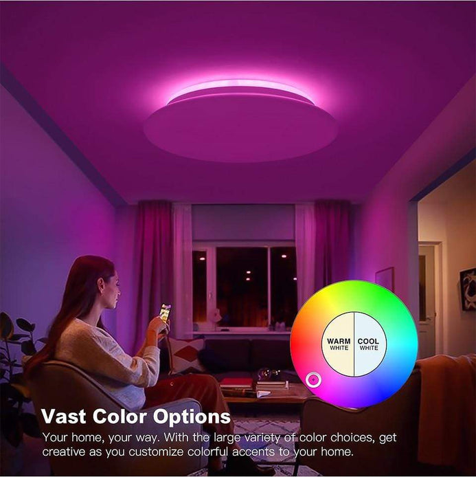 LED Bluetooth Ceiling Spot Light RGB Smart Music Play Party Lamp Alexa  Google US
